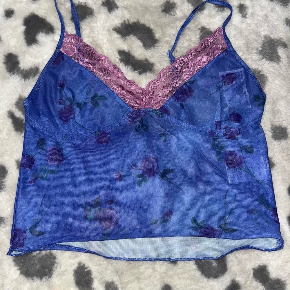 Floral Lace Trim Camisole